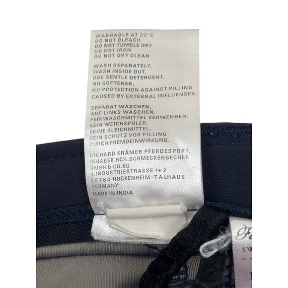 Felix Bühler Womens Navy & Gray Riding Breeches Size 24 Stretch Fabric 89f - Picture 6 of 6